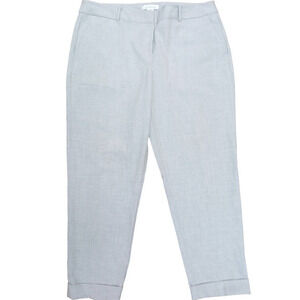 Liz Claiborne Women Sz 14 Grey Ankle Pants Work Business Office